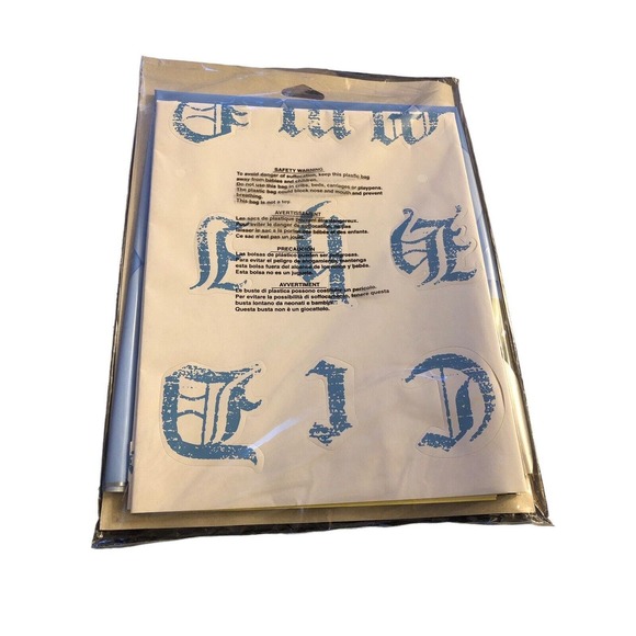 First Rebel Blue Boy Argyle Skull 1st Birthday Decoration 60” Giant Party Banner - Picture 2 of 3